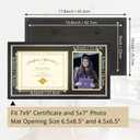10x18 Solid Wood Diploma Frame for 7x9 Certificate and 5x7 Photo