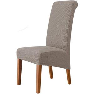 Chair Cover Stretch Long Back Dining Chair Covers Seat Slipcovers for Wedding Dining Room Chairs for Kitchen,khaki
 24×24"