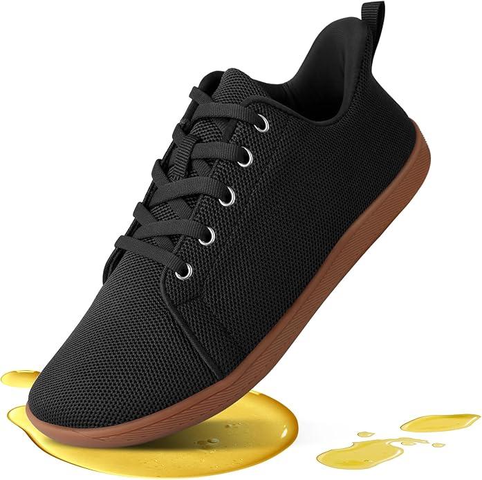 BUHCFBO Non Slip Work Shoes for Women Food Service Slip On Chef Kitchen Shoes Wide Toe Box Work Shoes Restaurant Slip Resistant Hospital Walking Zero Drop Sneakers, 7