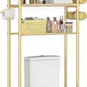 Simple Trending 3 Tier Over The Toilet Rack, Shelf Bathroom, Bathroom Stand Organizer Space Saver, Gold