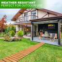 LINSHRY 8FT Wooden Garden Pathway, Outdoor Roll Out Garden Walkway, Weather-Resistant Non-Slip Wooden Walkway Pavers