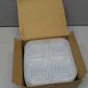 4 Pack Snack Containers, Divided Bento Snack Box, 4 Compartments Reusable Meal Prep Lunch Containers for Kids Adults, Food Storage Containers for School Work Travel