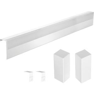 Redants 2 Pack 4 FT Baseboard Heater Covers with Left and Right Endcaps,Galvanized Steel Easy Slip-On Baseboard Cover for Replacing Old and Rusty Looking Electric and Hydronic Base board Heater Cover