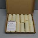 Waterproof Flameless Remote Control Candles 12PACK（D3''*H5.5''） Battery Operated Flickering LED Pillar Candle，plastic with 10-Key 24Hours Timer for Outdoor/Indoor Party Garden Lanterns Porch Ivory