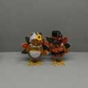 CRCZK Thanksgiving Turkey Decorations for Home Thanksgiving Gnome Plush Tabletop Decor Standing Turkey Decor with Dangling Legs, 2 Pack Plush Stuffed Turkeys Shelf Figurine Gifts