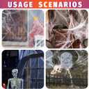 Seasons Spider Web Halloween Decoration, Super Stretch Cobwebs with 30 Plastic Spiders for Halloween Indoor and Outdoor Decor, for 800 Sq. Ft. Use