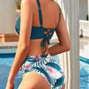 Yonique Women's Two Piece High Waisted Bikini Set Tummy Control Swimsuit Full Coverage Bathing Suit