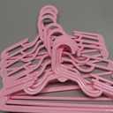 HOUSE DAY Premium Baby Hangers 60 Pack, 11 Inch Kids Plastic Hanger Pink, Slim Childrens Hangers for Infant, Toddler, and Child Clothes, Durable Baby Clothes Hanger for Closet