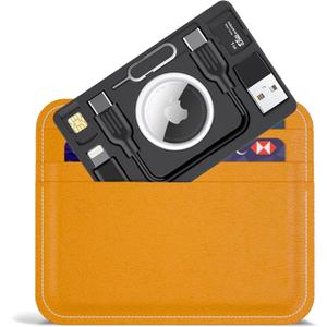 PZOZ Airtag Wallet Holder with USB C to Lightning Charging Cable SIM Adapter Storage Case, Charger Cord Type C USB A 3.1 OTG Converter Kit Card Gadgets Air Tag Men Women, Fit for Apple iPhone PZOZ Airtag Wallet Holder with USB C to Lightning Charging Cable SIM Adapter Storage Case, Charger Cord Type C USB A 3.1 OTG Converter Kit Card Gadgets Air Tag Men Women, Fit for Apple iPhone