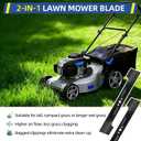 GICOOL LM2100SP 21-Inch High Lift Blade for 56V Lawn Mower, Compatible with LM2100SP LM2101 LM2102SP LM2142SP LM2114, Replace OEM AB2101