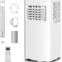3-in-1 Portable Air Conditioners10000BTU Portable AC Units Cools 450 Sq.Ft. with 24H Timer Remote ControlEasy Install Kit for Bedroom, Office, Dorm (White)