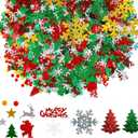 3.5oz Christmas Confetti Table Glitter 5000pcs Metallic Foil Sequins Table Bright XMS and New Year Decoration Party Decoration