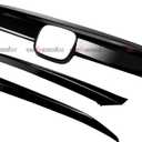3Pcs Front Grille & Eyelid Cover Set, Compatible with 2021-2022 Honda Accord 10.5th Gen Sedan (Glossy Black)
