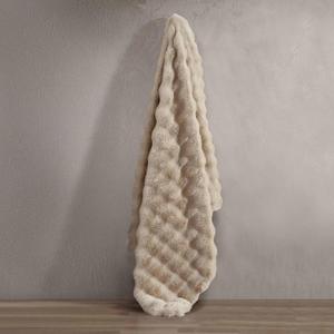 Riverbrook Home Wavy Faux Fur Throw, 50 x 60 Inches, Ultra Soft Plush Decorative Accent, Black