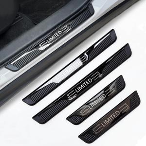 Door Sill Protectors, Door sill Scratch Protection for Car Trim Limited, Entry Guards Door sill Protector (Width 1.97" Black, 4PC)