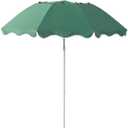 DEER LAND

7.2FT Patio Beach Umbrella, Adjustable Height and Tilt Design, UPF 50+ Sun Protection with Silver Coating, Wind-Resistant Fiberglass Ribs, Portable 2-Fold Design, Includes Carry Bag, Base Not Included