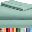LuxClub 3 PC Twin Sheet Set, Deep Pockets Wrinkle Free Cooling Bed Sheets Hotel Bedding for Women, Men, Includes 1 Fitted Sheet, 1 Flat Sheet and 1 Pillowcase-Silky Soft Light Teal