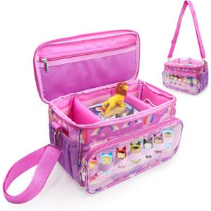 Taladad for Tonies Carrying Case, Toniebox 1 2 Case for Tonies Figures,Tonie Characters, Tonies Storage and Organizer with Shoulder Strap,Tonies Box Starter Set,Toniebox 2 Audio Player Bundle (Pink)