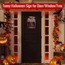 10 x Halloween Decorations Metal Tin Sign for Outdoor Yard, Garage Wall, Rustic Vintage No Trespassing We're Tired of Hiding The Bodies, 7.8x11.8in
