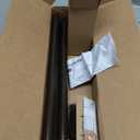 Bronze Curtain Rod 32 to 58 Inches (2.6 to 4.8 ft), USFOOK 7/8 Inch Telescoping Splicing Curtain Rods for Windows 20 to 54 Inch, Drapery Rods with Leaf Finials