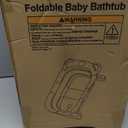 TPN Collapsible Baby Bathtub, Baby Bath Tub with Soft Cushion & Real-Time Thermometer, Baby Bathtub Infant to Toddler Tub (0-36 Months), Portable Newborn Travel Bath tub (Grey)