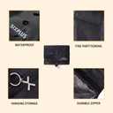 SIXPLUS Hanging Travel Toiletry Bag For Women Portable Toiletry Bag Waterproof Makeup Bag Organizer Cosmetic Case Full Sized Toiletries, Large-Blck