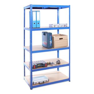 Garage Shelving Units - 71" H x 35" L x 24" W - Heavy Duty Racking - Shelves for Storage -1 Bay - Blue - 5 Tier - 2000LB Capacity (400LB Per Shelf) - Workshop, Shed, Office 