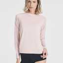 Real Essentials 4 Pack: Women's Long Sleeve Rash Guard Moisture Wicking Shirts - Sun Protection Quick Dry SPF 50+ Tops (Plus) (S)