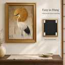 Framed Japanese Zen Crane Wall Art 16x24in