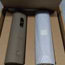 LARS NYSM Electric Salt and Pepper Grinder Set, USB Rechargeable, Automatic Salt and Pepper Mills, Spice Shakers Refillable with LED Light, Adjustable Coarseness, Ceramic Grinder (Taupe Brown)