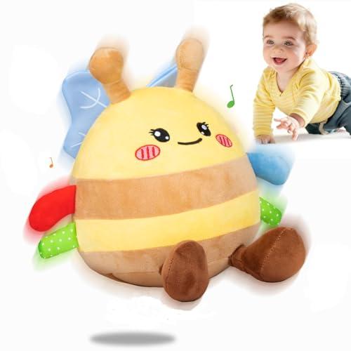 HonicWang Baby Toys 6-12 18 Months, Musical Crawling Baby Plush Toys for 3-18, Singing Recording Repeats What You Say, Tummy Time Infants Toys for Toddler 1 2 3 Year Old Boy Girl Birthday Gift Easter
