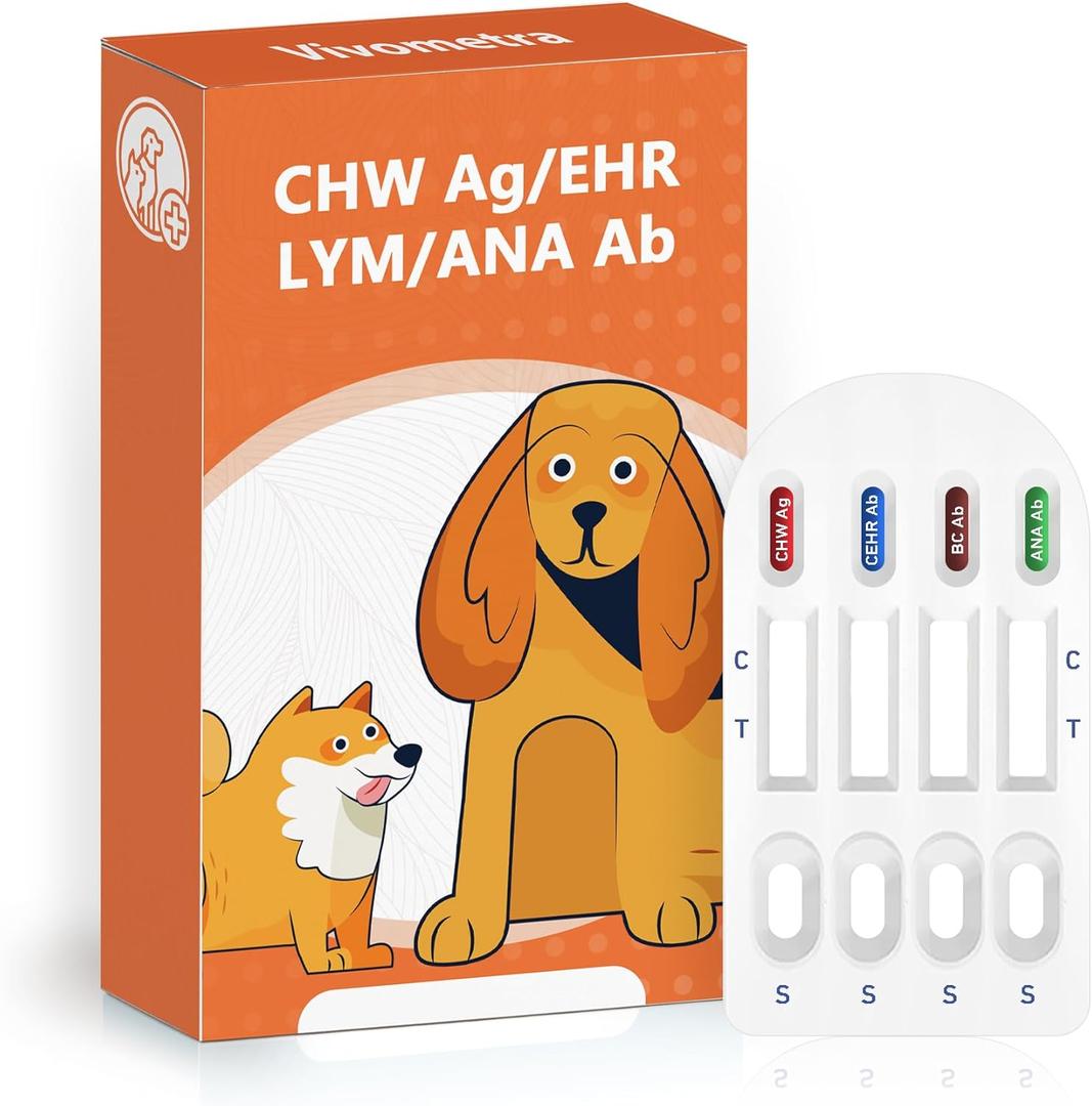 4-in-1 Dog Health Management Card 4-in-1 Canine Health Signal Analyze Common Canine Illnesses Quick and Easy at-Home Testing