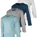 BROOKLYN VERTICAL Boys 4 Pack Long Sleeve Soft Cotton Tee Shirts Undershirts (6X, Combo B)