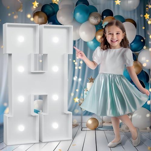 Marquee Letters GRAND  3 Feet Tall - Cool White Light Up H for Birthday, Anniversary, Graduation & Wedding Parties
