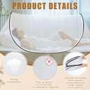 2 Pcs Large Pop Up Mosquito Net for Bed 78 * 31 * 22 Inch Portable Foldable Mosquito Netting for Camping Outdoor Indoor Travel Patio Bug Net Mesh Tent Canopy for Adults Bedroom, White