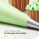 Keenpioneer 18-Inch Piping Bags, Large Capacity, Biobased Disposable Cake Decorating Pastry Bag - Pack of 100