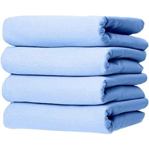 Reusable Bed Underpad - Waterproof & Washable - Absorbent Mattress Protector - Incontinence Bed Pads - Bed Protector Pads for Adults, Kids, Elderly or Pet, Pack of 4 (Blue, 34"X36")