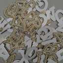 uxcell 52pcs Rhinestone Iron on Letter Patches, A-Z Self Adhesive Glittery Rhinestone Alphabet Letter Sticker Appliques for DIY Jackets Hats Clothes Backpack, White