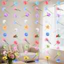 6 Pack 47.24 ft Flower Garland Hanging Decorations Floating Flowers Backdrop Wildflower Garland Artificial Fake Floral Vines Bead Chain Spring Summer Floral Party Wall Decor (Wild Flower)