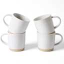 famiware Coffee Mugs Set of 4, 13 oz Mug Set, Ceramic Cup Set with Handle for Coffee, Tea, Cocoa, Milk, Constellation Series, White