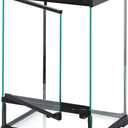 REPTI ZOO Mini Reptile Glass Terrarium,Front Opening Door Full View Visually Appealing Mini Reptile or Amphibians Glass Habitat, 8x8x12