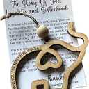 Gift Sisterhood Elephant | Sisterhood Ornament, Symbol of Friendship Wooden Elephant with Story Card, Perfect Present for Women
