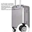 Nylon Swivel Luggage Caster Wheels - 1 Pair, 360 Degree Rotation, Left & Right, 5 Screw Holes