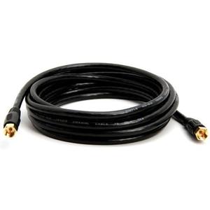 12 ft Premium Grade RG6 F-Type Quad Shielded Coaxial 18AWG CL2 Rated 75Ohm Cable for Antennas, Cable and Satellite TV