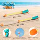Dsmile 3 Pcs Firework-Shaped Spray Water Gun for Kids,Squirt Gun Umbrella-Shaped Spray for Swimming Pool Beach Summer Outdoor Water Party Games