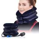 Inflatable Neck Stretcher Neck Brace, pillow for neck decompression and neck tension relief (blue)