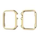 Compatible with iWatch 44mm Case Gold, Bumper Protector Cases Aluminum Frame Case Scratch Resistant Ultra-Thin Metal Cover Rugged Sleeve Shockproof Compatible with Apple Watch 44mm Series SE/6/5/4