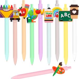 ceiba tree 20pcs Teacher Pens Cute Black Ink Writing Pens End of Year Teacher Appreciation Week Gifts Teach Love Inspire for Men Woman School Office Supplies