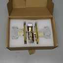 Antique Crystal Door Knobs Interior, Passage Hall and Closet Door Knobs, Satin Brass