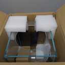 Desktop Glass Plant Terrarium with Grow Light(L7.8 W7.8 H14), for Succulent, Moss, Miniature Gardening Landscape, Betta Fish Tank, Indoor Plant Growth, Office Home Decoration (TimeControlled)